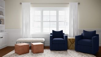 Bohemian, Midcentury Modern Living Room by Havenly Interior Designer Amber