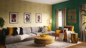 Eclectic, Midcentury Modern Living Room by Havenly Interior Designer Freddi