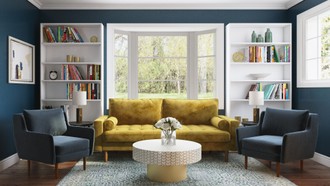 Glam, Midcentury Modern Living Room by Havenly Interior Designer Amanda