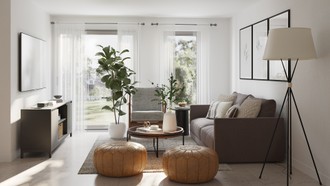 Modern, Industrial, Farmhouse, Midcentury Modern, Classic Contemporary Living Room by Havenly Interior Designer Laura