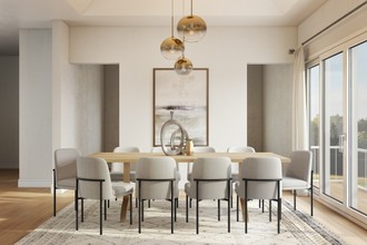 Modern, Glam, Minimal, Scandinavian Dining Room by Havenly Interior Designer Madison