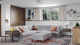 Bohemian, Farmhouse Living Room by Havenly Interior Designer Danahe