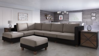 Modern, Industrial, Rustic Living Room by Havenly Interior Designer Kimberly