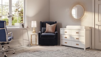 Glam, Preppy Nursery by Havenly Interior Designer Madison