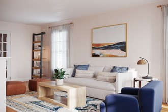 Modern, Eclectic, Midcentury Modern Living Room by Havenly Interior Designer Sarah