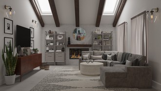Bohemian, Midcentury Modern, Scandinavian Living Room by Havenly Interior Designer Alyssa