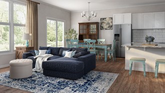 Rustic, Transitional Living Room by Havenly Interior Designer Jonica