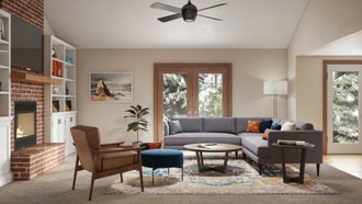 Modern, Midcentury Modern, Scandinavian Living Room by Havenly Interior Designer Allison