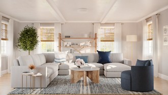 Coastal, Glam, Traditional Living Room by Havenly Interior Designer Isabel