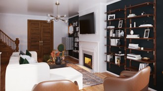 Eclectic, Bohemian, Midcentury Modern Living Room by Havenly Interior Designer Ghianella
