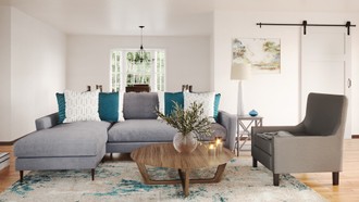Modern, Transitional Living Room by Havenly Interior Designer Kimberly