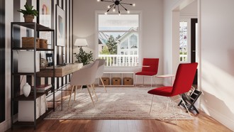 Bohemian, Midcentury Modern Office by Havenly Interior Designer Danahe