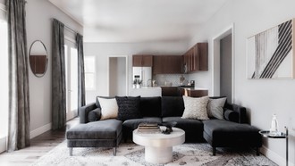 Modern, Industrial, Rustic, Midcentury Modern, Minimal, Scandinavian Living Room by Havenly Interior Designer Brit