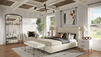 Bohemian, Glam, Midcentury Modern, Scandinavian Bedroom by Havenly Interior Designer Ghianella