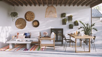 Modern, Bohemian, Midcentury Modern Outdoor Space by Havenly Interior Designer Carla