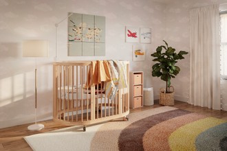 Eclectic, Bohemian, Midcentury Modern Nursery by Havenly Interior Designer Julia