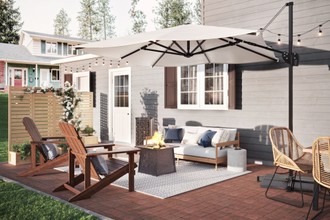 Classic, Coastal, Farmhouse Outdoor Space by Havenly Interior Designer Anny