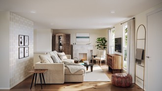 Contemporary, Modern, Eclectic, Bohemian, Coastal, Farmhouse, Rustic, Classic Contemporary, Scandinavian Living Room by Havenly Interior Designer Lisa