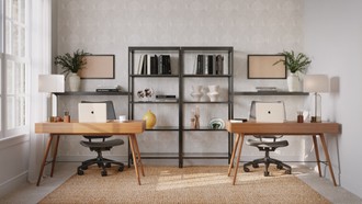 Midcentury Modern, Scandinavian Office by Havenly Interior Designer Sofia