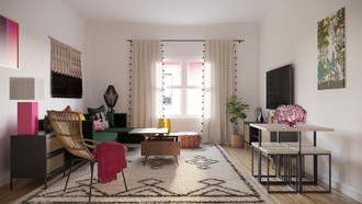 Eclectic, Bohemian, Glam Living Room by Havenly Interior Designer Pamela