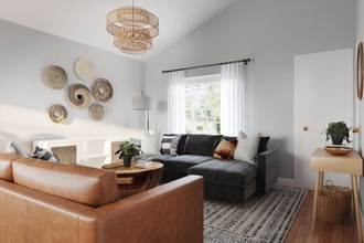 Bohemian, Midcentury Modern Living Room by Havenly Interior Designer Leigh