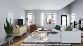 Midcentury Modern, Minimal, Scandinavian Living Room by Havenly Interior Designer Jessica