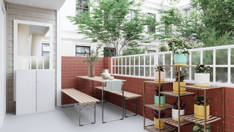 Modern, Bohemian Outdoor Space by Havenly Interior Designer Carolina