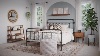 Bohemian, Midcentury Modern Bedroom by Havenly Interior Designer Luciano
