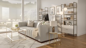 Glam, Preppy Living Room by Havenly Interior Designer Chante