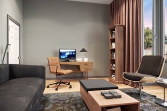 Modern, Industrial, Midcentury Modern Office by Havenly Interior Designer Erin