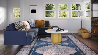 Eclectic, Bohemian, Glam, Global Living Room by Havenly Interior Designer Abi