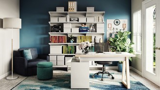 Modern, Eclectic, Glam, Midcentury Modern Office by Havenly Interior Designer Holly