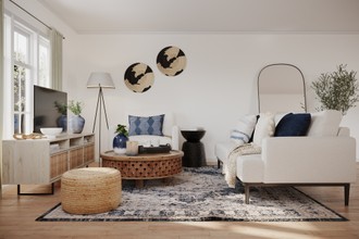 Bohemian, Coastal Living Room by Havenly Interior Designer Pamela