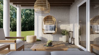 Bohemian, Coastal Outdoor Space by Havenly Interior Designer Pamela