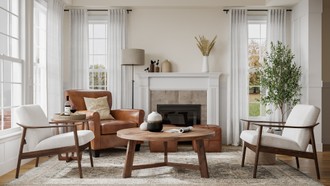 Bohemian, Midcentury Modern Living Room by Havenly Interior Designer Victoria