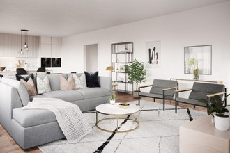 Modern, Midcentury Modern, Minimal Living Room by Havenly Interior Designer Chante
