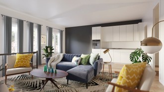 Midcentury Modern, Scandinavian Living Room by Havenly Interior Designer Juliana