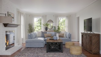 Farmhouse, Transitional Living Room by Havenly Interior Designer Laura