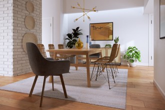 Contemporary, Eclectic, Preppy Dining Room by Havenly Interior Designer Abi
