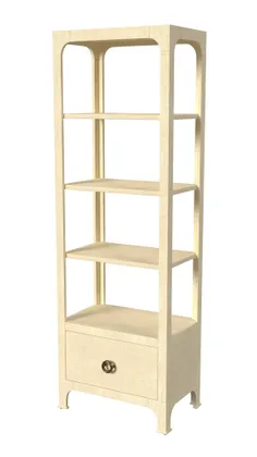 Chatham Natural Raffia Etagere Bookcase