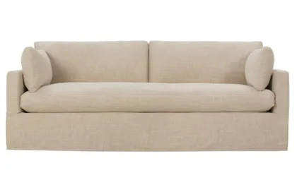 Sylvie 88" Sofa w/Slipcover Bench Cushion, Natural