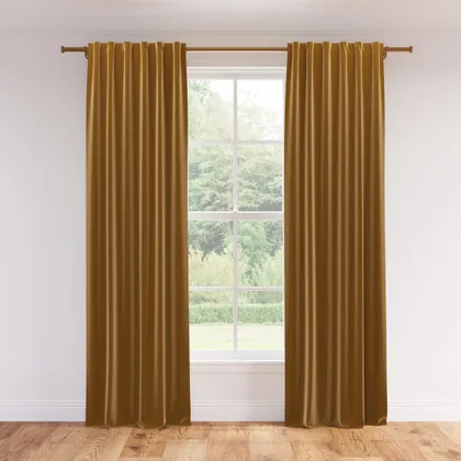 Velvet Curtain, Marigold Performance Velvet, 50" x 96", Blackout