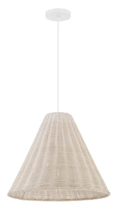 Sonoma Pendant | 17.75" | White Wicker