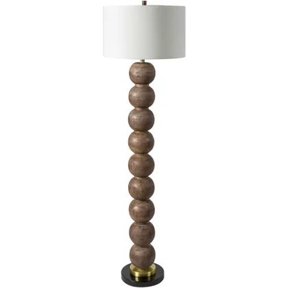 Algarve Brown Painted 62"H x 18"W x 18"D Accent Floor Lamp