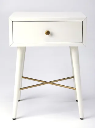 Delridge White End Table