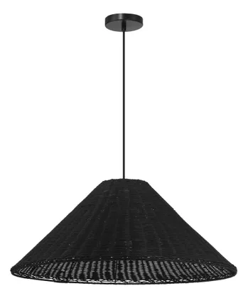 Sonoma Pendant | 26.75" | Black Wicker