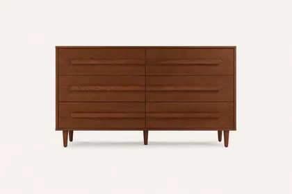 Heist 6 Drawer Dresser - Walnut - Wood