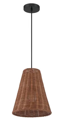 Sonoma Pendant | 10.25" | Walnut Wicker