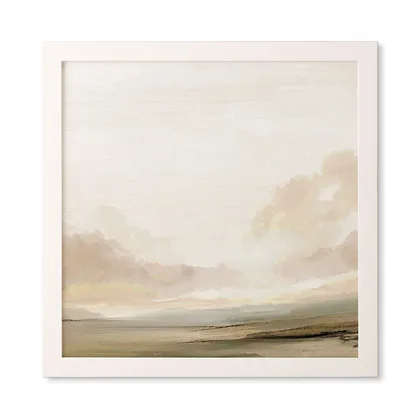 WHITE FRAMED WALL ART THE SOUTH BY DAN HOBDAY ART