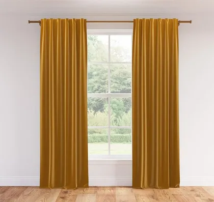 Velvet Curtain, Marigold Performance Velvet, 50" x 96", Unlined